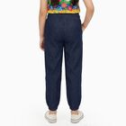 Girls' Dark Blue Relaxed Fit Jogger Jeans, गहरा नीला, small image number null