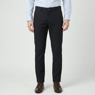 Men's Black Slim Fit Casual Trousers