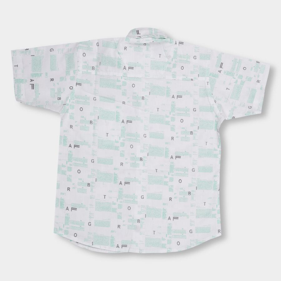 Boys' 100% Cotton Casual Shirt , हल्का हरा, large image number null