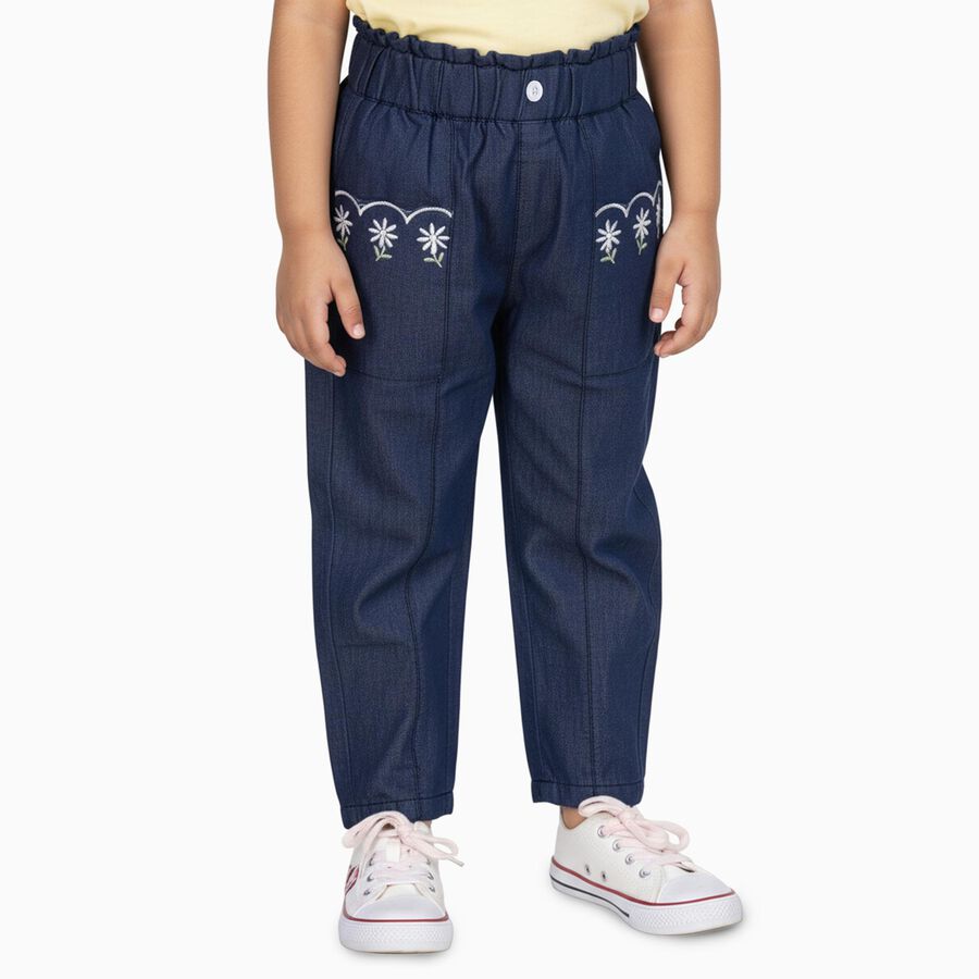 Girls' Jeans, Dark Blue, large image number null