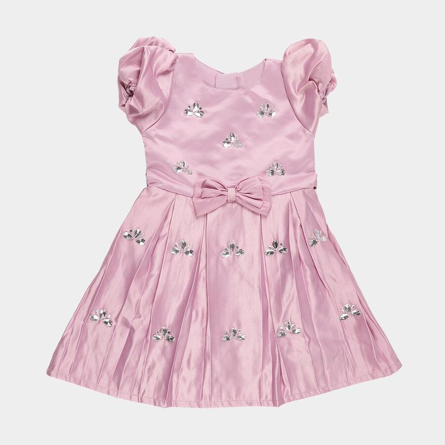 Girls' Frock, लाइलेक, large image number null