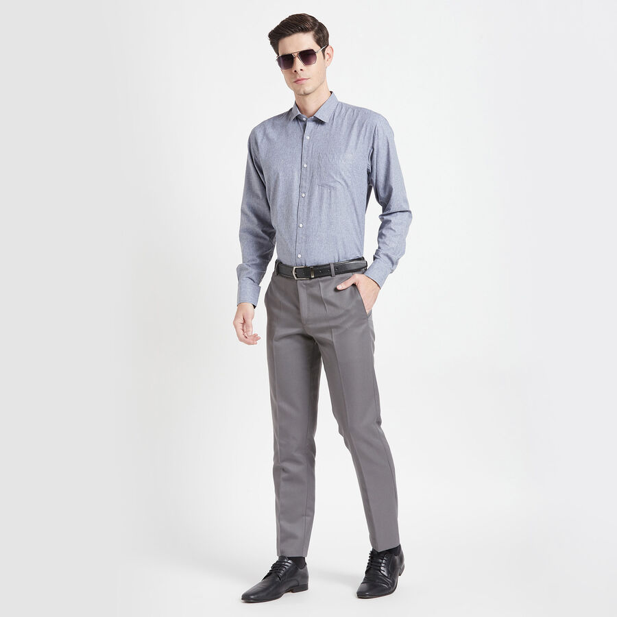 Solid Formal Shirt, Dark Grey, large image number null