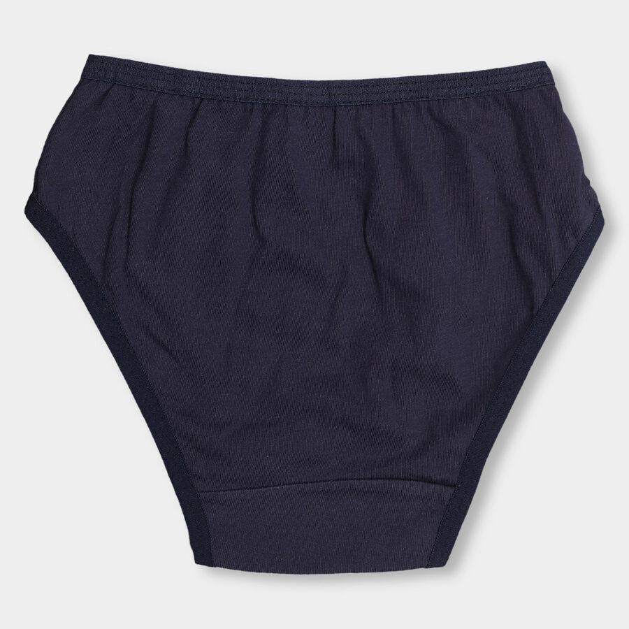 Girls' 100% Cotton V-Cut Panty , Navy Blue, large image number null