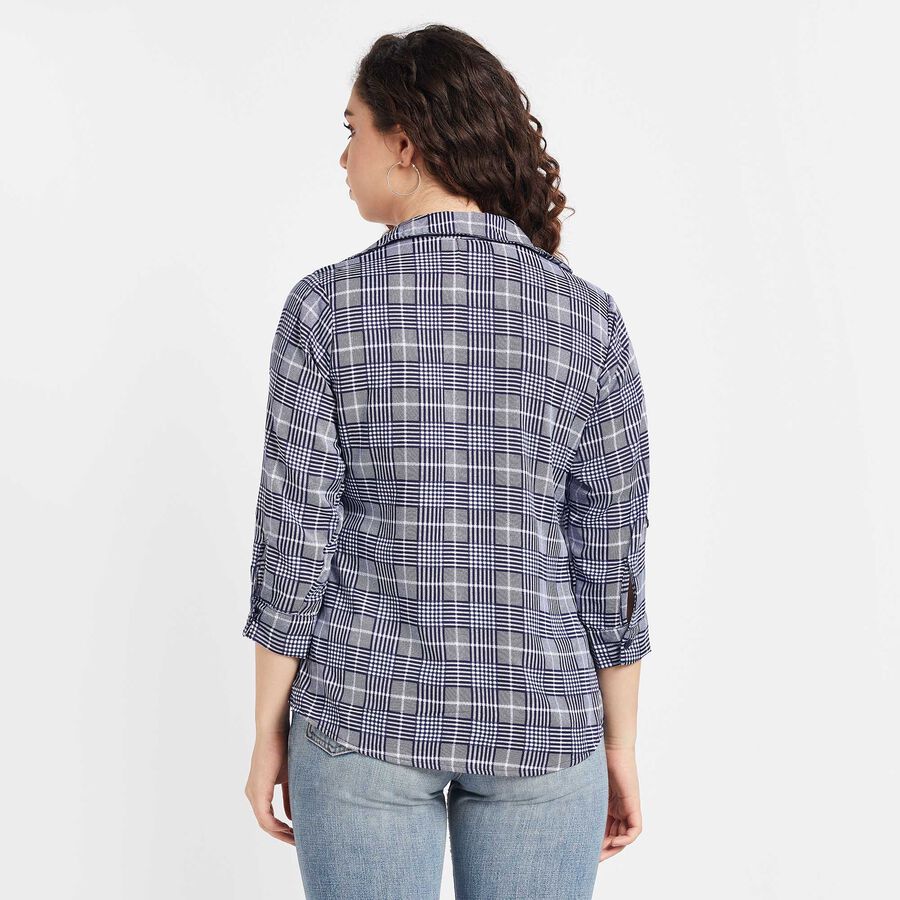 Checks Shirt, Navy Blue, large image number null
