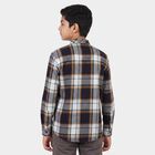Boys' Mustard Cotton Long Sleeves Collared Shirt, Mustard, small