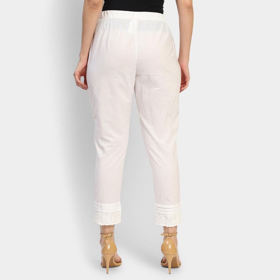 Ladies' 100% Cotton Palazzos , ऑफ व्हाइट, large image number null