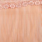 Girls Peach Round Neck Regular T-Shirt, Peach, small