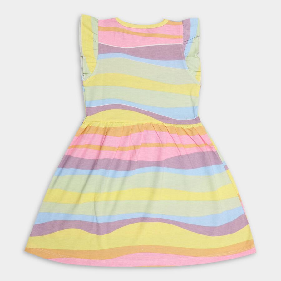 Girls' 100% Cotton Frock , गुलाबी, large image number null