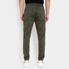 Solid Jogger Slim Fit Casual Trousers, Olive, small image number null