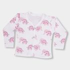 Infants' White Cotton V-Neck Casual T-Shirt, सफ़ेद, small image number null