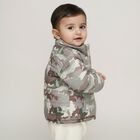 Infants Light Sage Green Hooded Casual Jacket, Light Green, small image number null