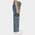 Girls' Jeans, Mid Blue, small