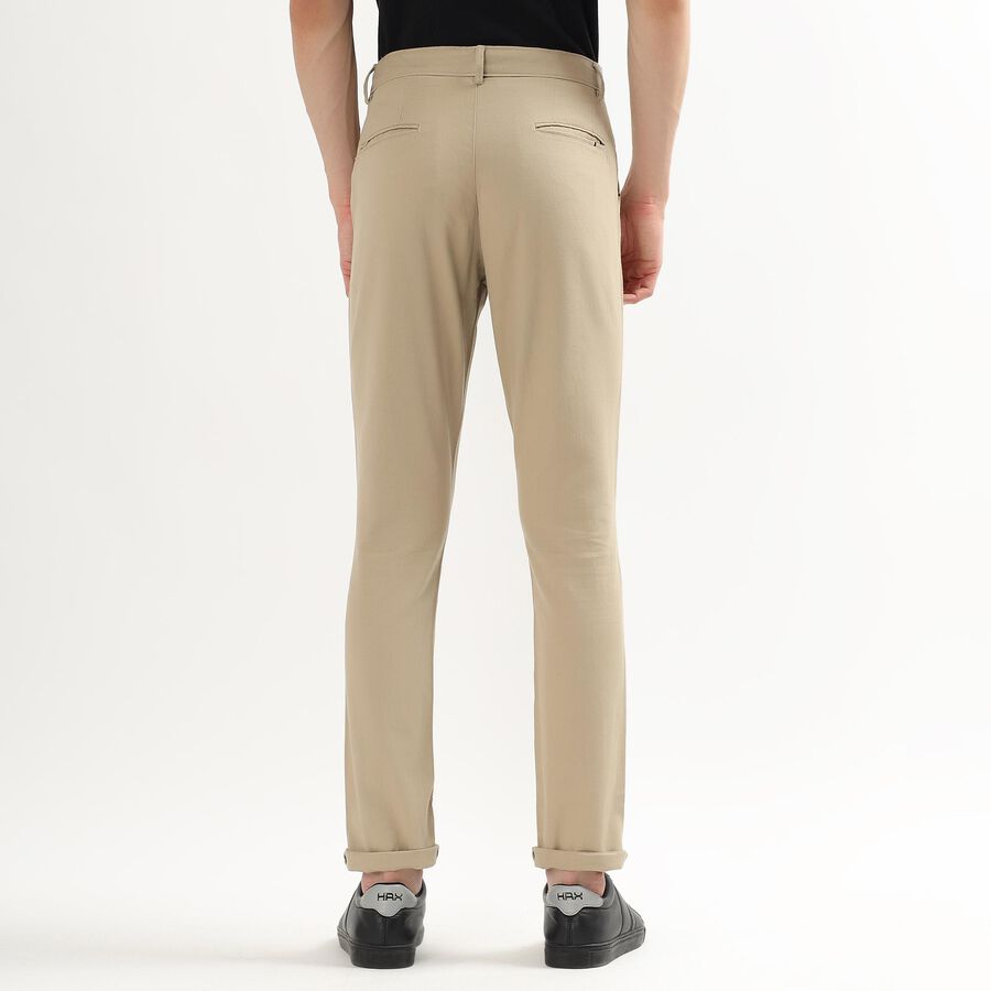 Men's Slim Fit Casual Trousers, Beige, large image number null