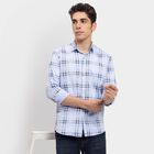 Men's 100% Cotton Casual Shirt , Light Blue, small