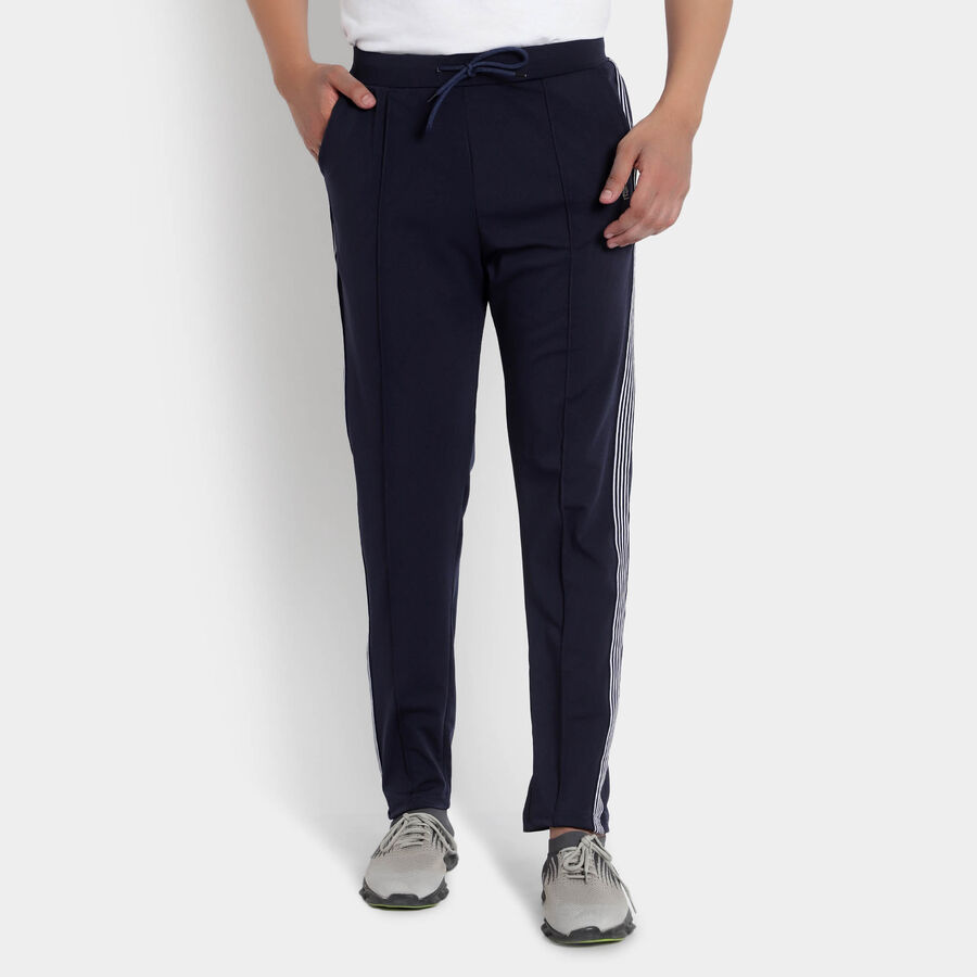 Cut & Sew Track Pants, Navy Blue, large image number null