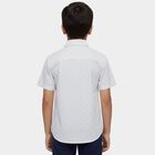 Boys White Cotton Classic Casual Shirt, White, small