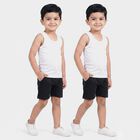 Boys White Cotton Round Neck Waistcoat Vest, सफ़ेद, small