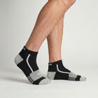 Men's Regular Fit Text Print Pack of 3 Socks ( Black, Grey, Blue ), काला, small