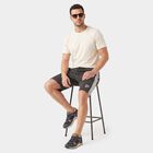 Men's Charcoal Regular Fit Jamaican Shorts, चारकोल, small