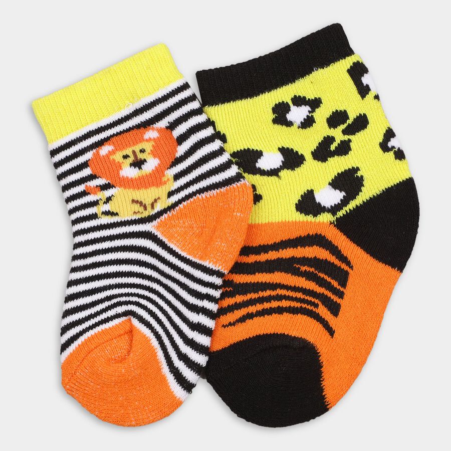 Infants' Socks (Pack of 2), Black, large