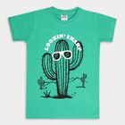 Boys Placement Print T-Shirt, Dark Green, small image number null