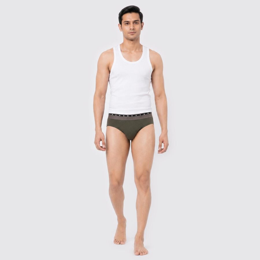 Men's Briefs, Olive, large