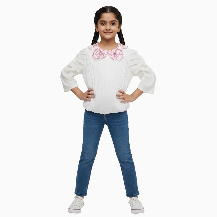Girls' T-Shirt, White, large image number null