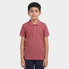 Boys Pink Polo Neck Polo Boys T-Shirt, गुलाबी, small