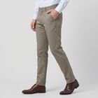 Men's Light Grey Slim Fit Chino Trousers, Light Grey, small