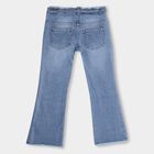 Girls' Buttoned Jeans, Mid Blue, small image number null