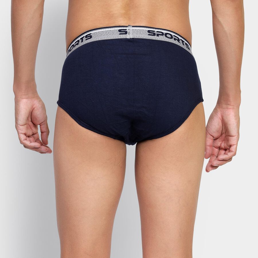 Men's 100% Cotton Briefs , नेवी ब्लू, large