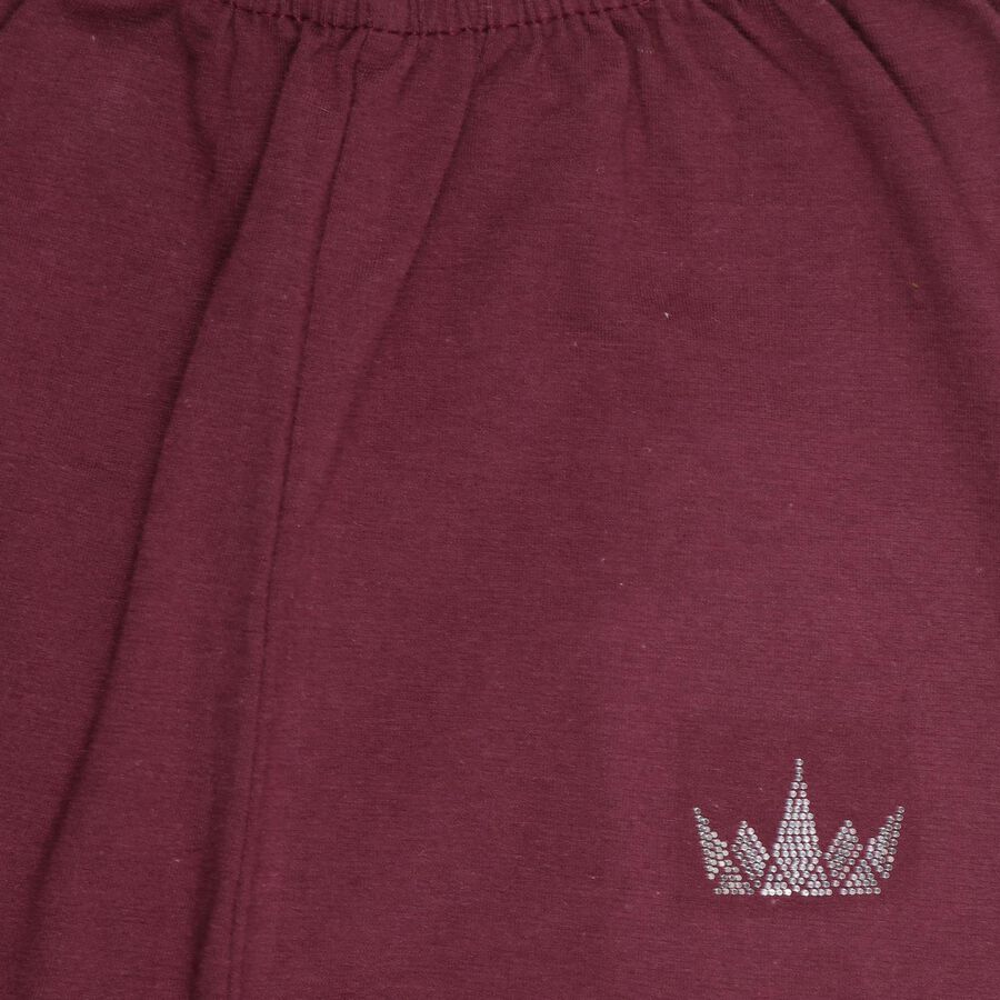 Girls' Legging, Wine, large image number null