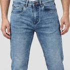 Men's Light Blue Slim Fit Washed Jeans, हल्का नीला, small