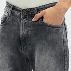 Men's Faded Charcoal Slim Fit Jeans, गहरा ग्रे, small image number null