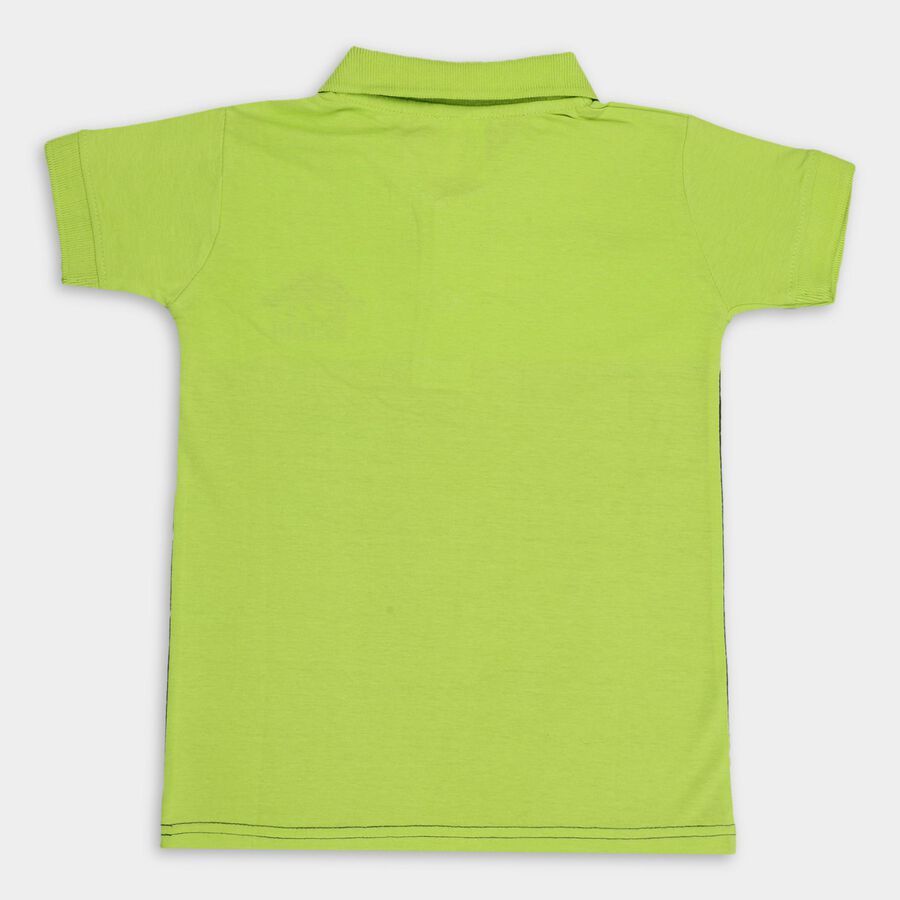 Boys' 100% Cotton Half Sleeves T-Shirt , Light Green, large image number null