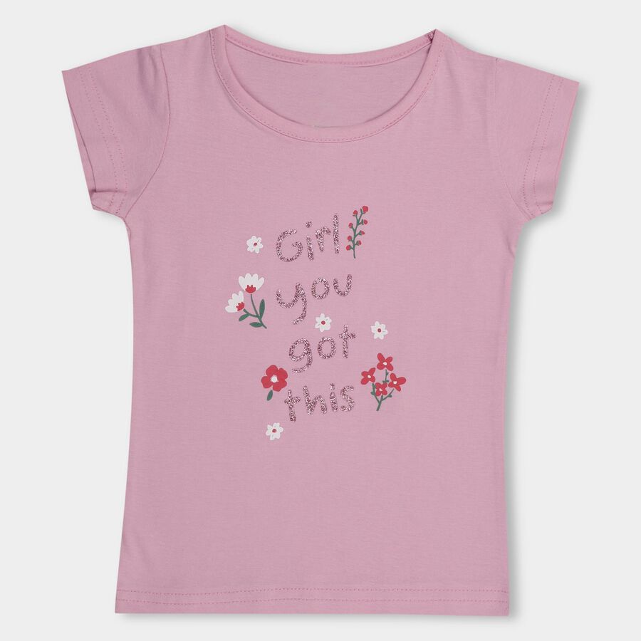 Girls' 100% Cotton T-Shirt, Lilac, large image number null