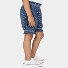 Girls' Blue Regular Fit Heart Print Bloomers, हल्का नीला, small