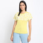 Soild Round Neck T-Shirt, Yellow, small image number null