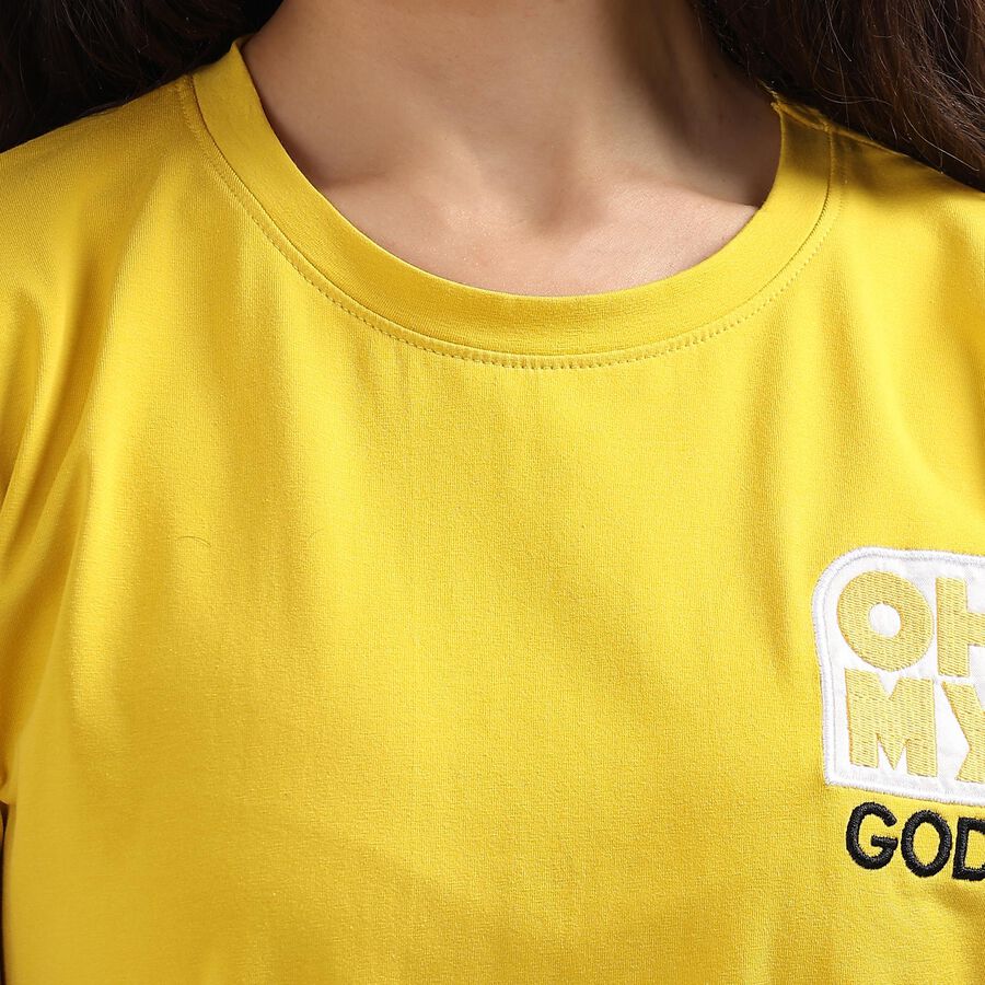 Ladies' Round Neck T-Shirt , Mustard, large image number null