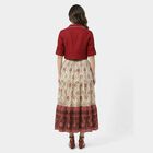 Women's Red Cotton Round Neck Solid Kurta, Red, small