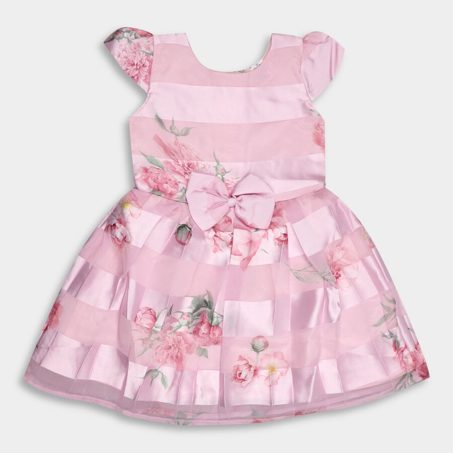 Girl's Frock, Light Pink, large image number null