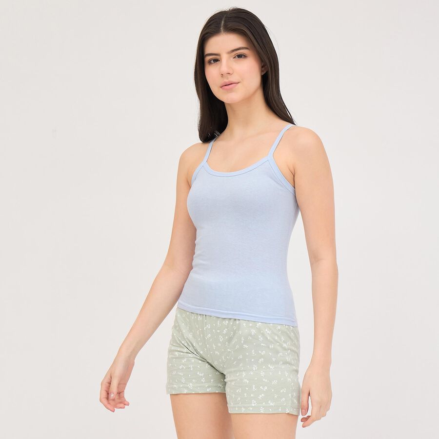 Ladies' 100% Cotton Basic Slips, Light Blue, large image number null