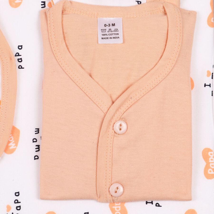 Infant's Cotton Gift Set, Peach, large image number null