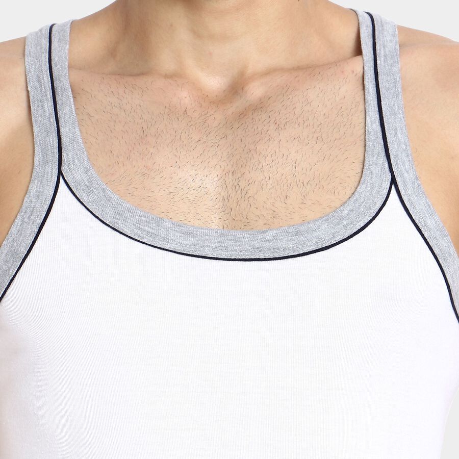 Men's 100% Cotton Gym T-Shirt, White, large image number null