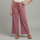 Girls' Dusty Rose Wide-Leg Textured Pyjama, गुलाबी, small image number null