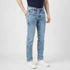 Men's Light Blue Slim Fit Classic Jeans, हल्का नीला, small