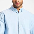 Cotton Solid Casual Shirt, Light Blue, small image number null