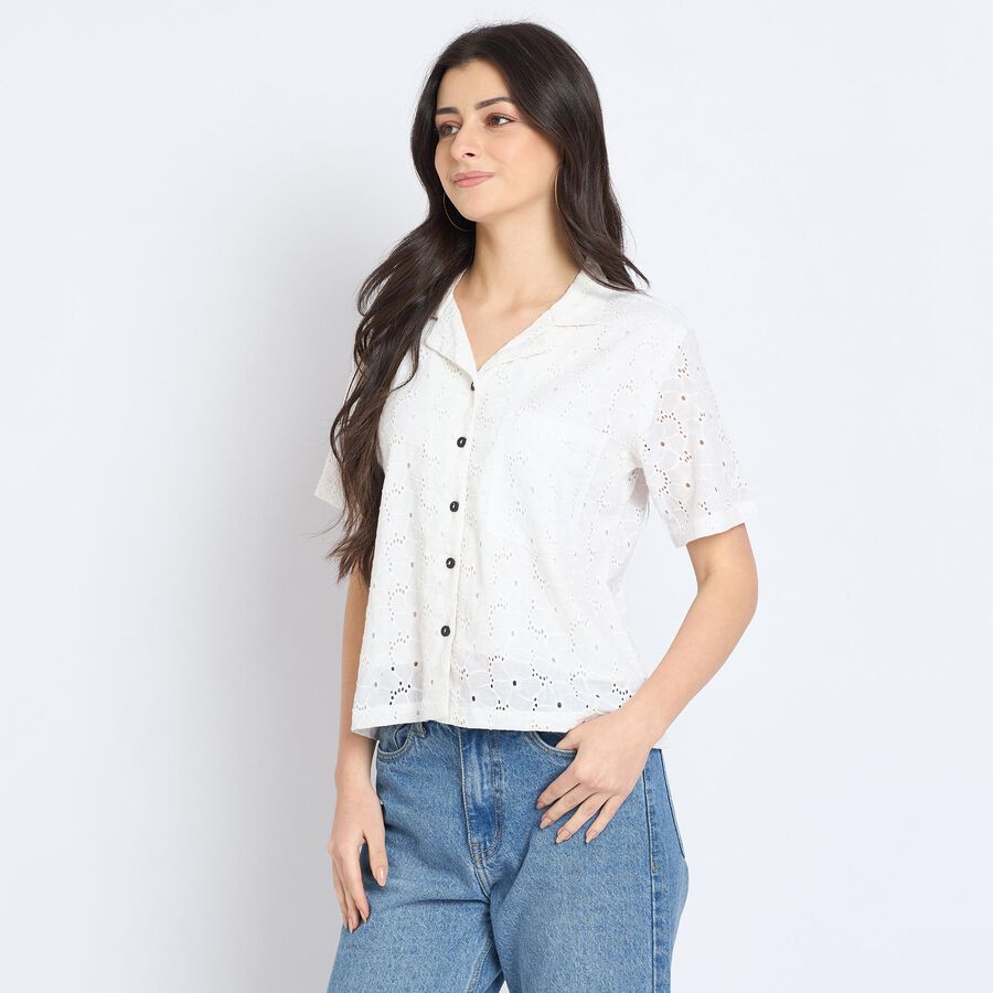 Ladies' 100% Cotton Shirt, White, large image number null