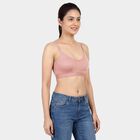 Women's Brown Cotton Blend Wireless Full Coverage Bra, Brown, small