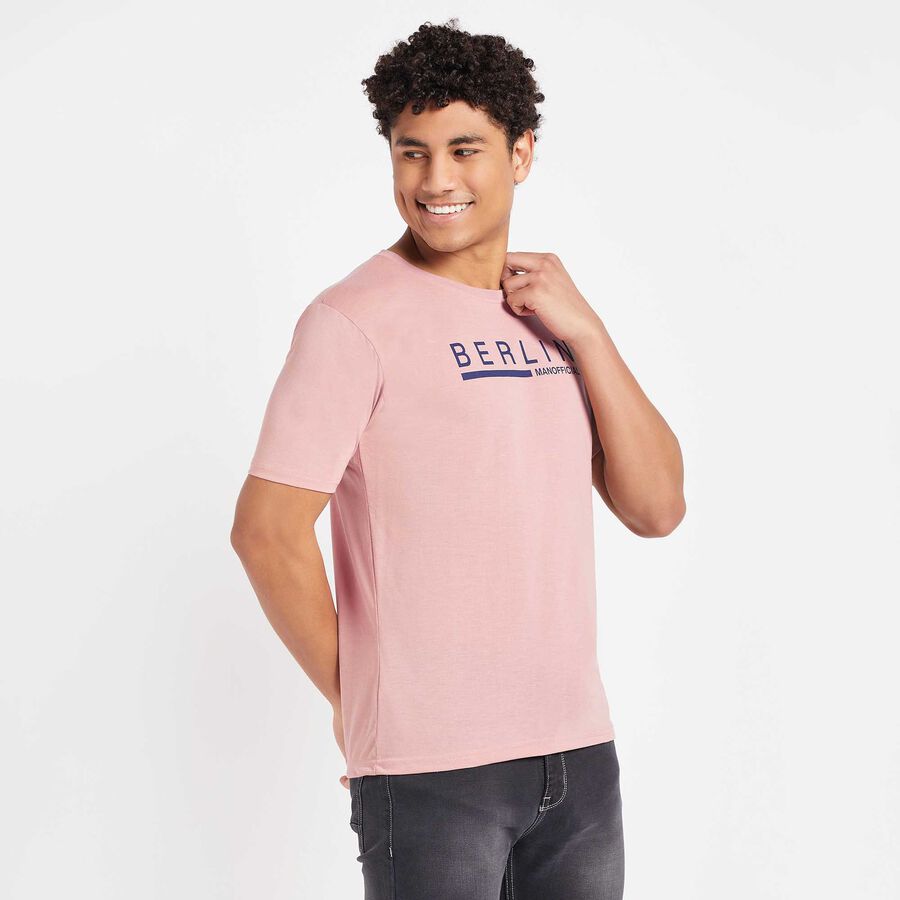 Round Neck T-Shirt, Light Pink, large image number null